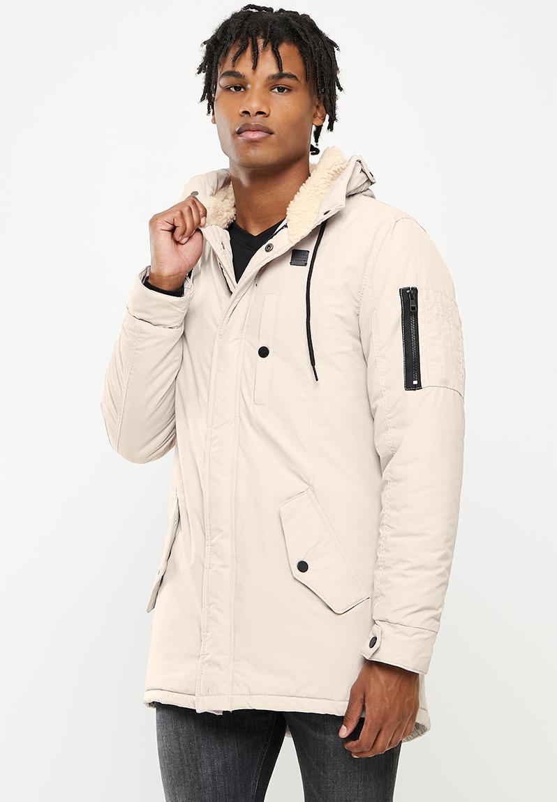 Mens regular fit padded jacket - natural Cutty Jackets | Superbalist.com