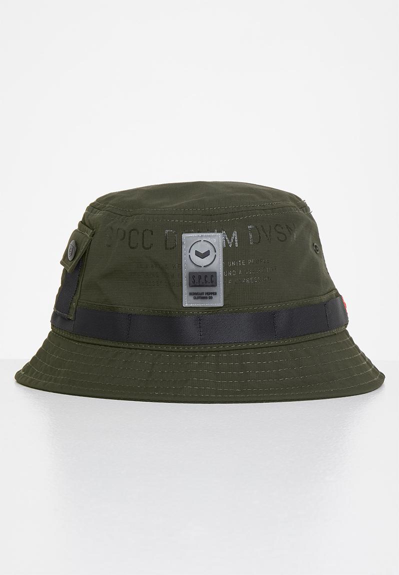 Atkins regular fit bucket hat - dark moss S.P.C.C. Headwear ...