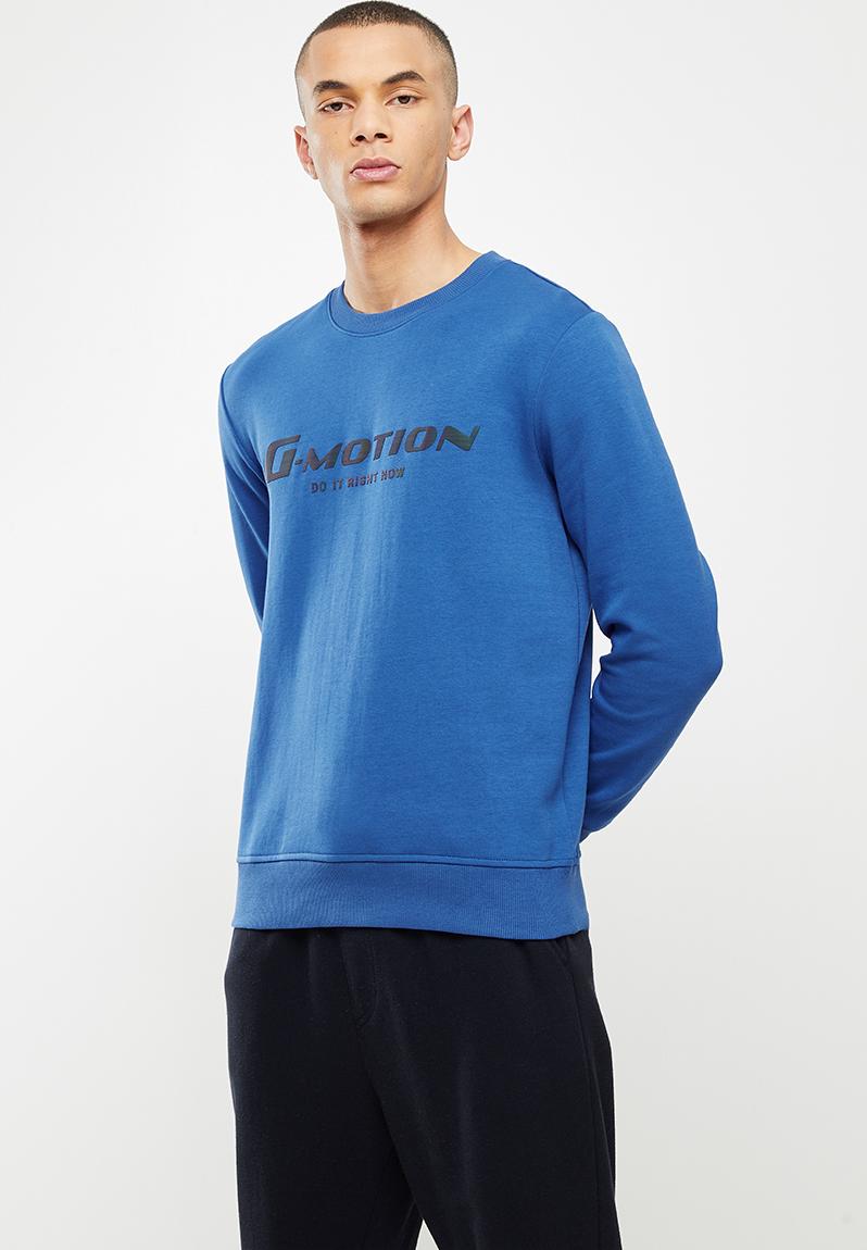 G-motion printed sweater - snorkel blue Giordano Hoodies & Sweats ...