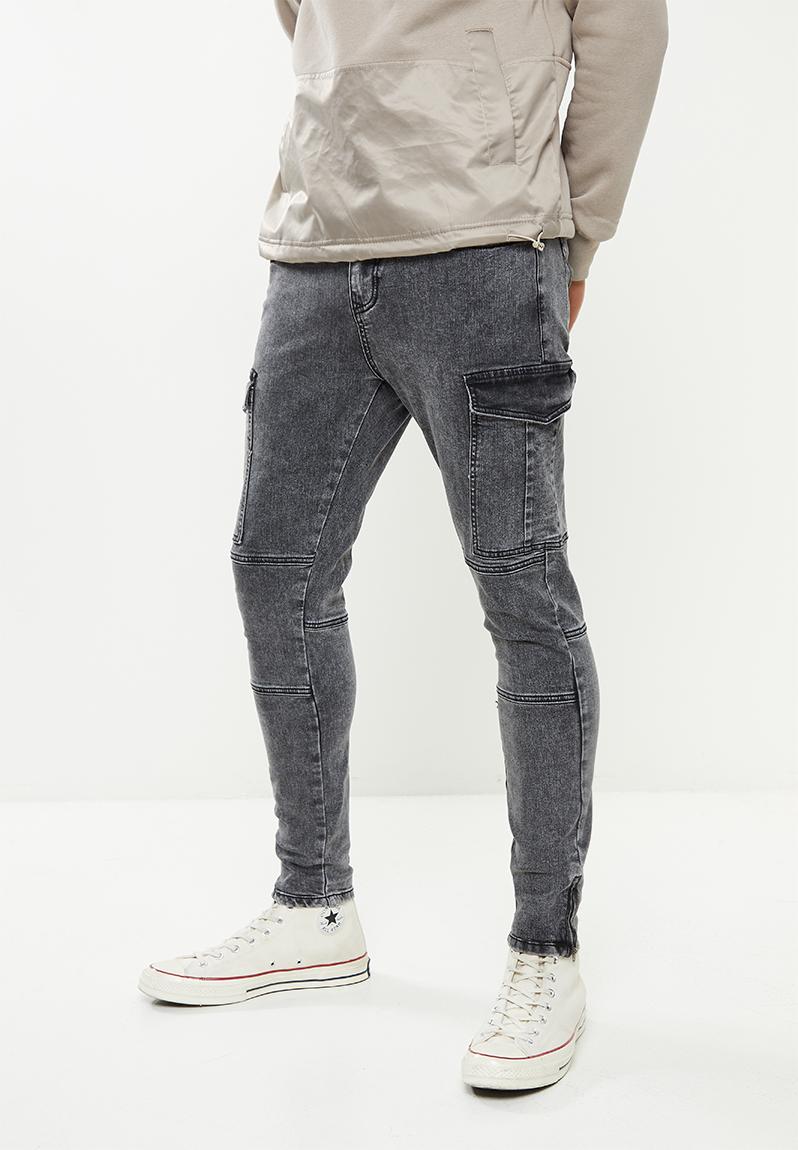 Mens skinny fit biker denim jean - indigo Cutty Jeans | Superbalist.com