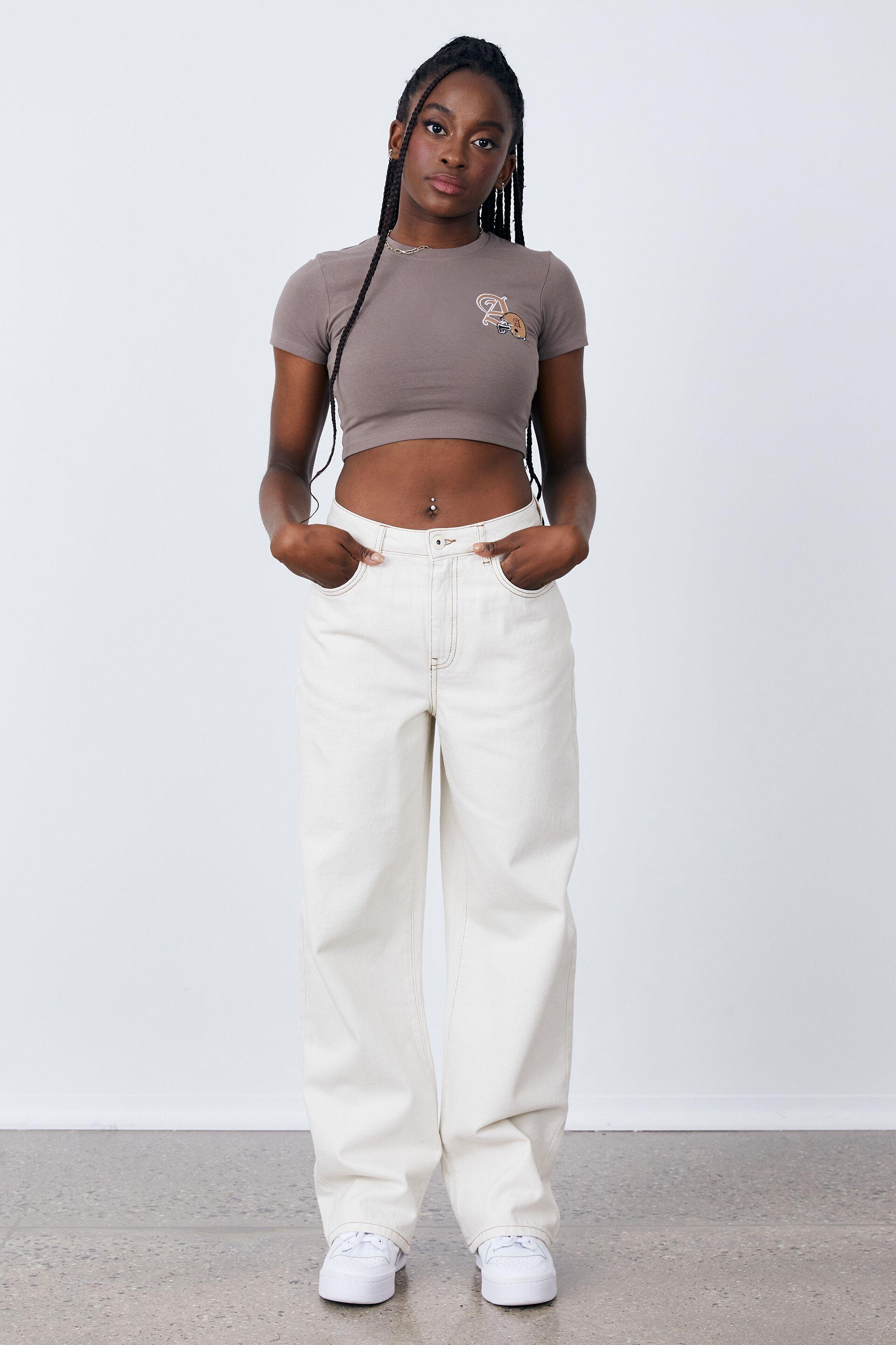 High rise baggy jean - cream Factorie Jeans | Superbalist.com