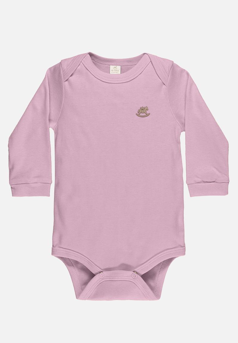 Soft jersey cotton bodysuit- pink UP Baby Babygrows & Sleepsuits ...