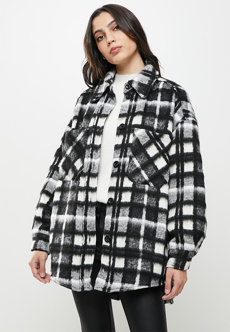 Plaid oversize coat - black plaid Koton Coats | Superbalist.com