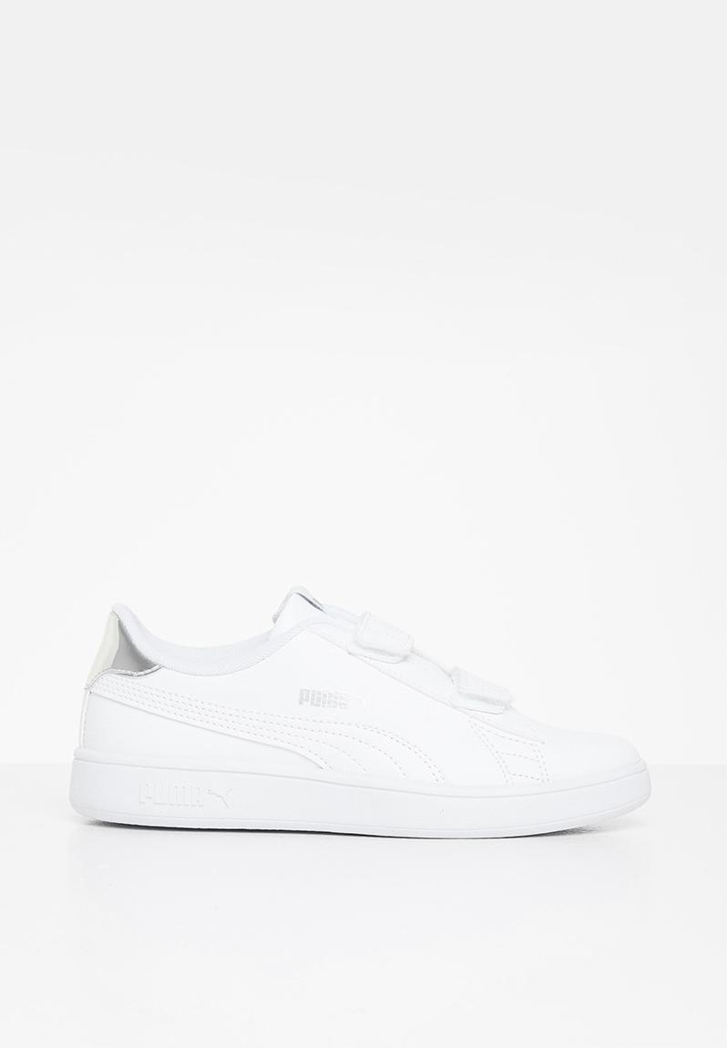 Puma smash v2 mirror metallic v ps - puma white-puma white-puma silver ...