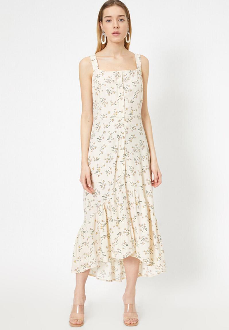 Spaghetti strap patterned maxi dress - ecru Koton Casual | Superbalist.com