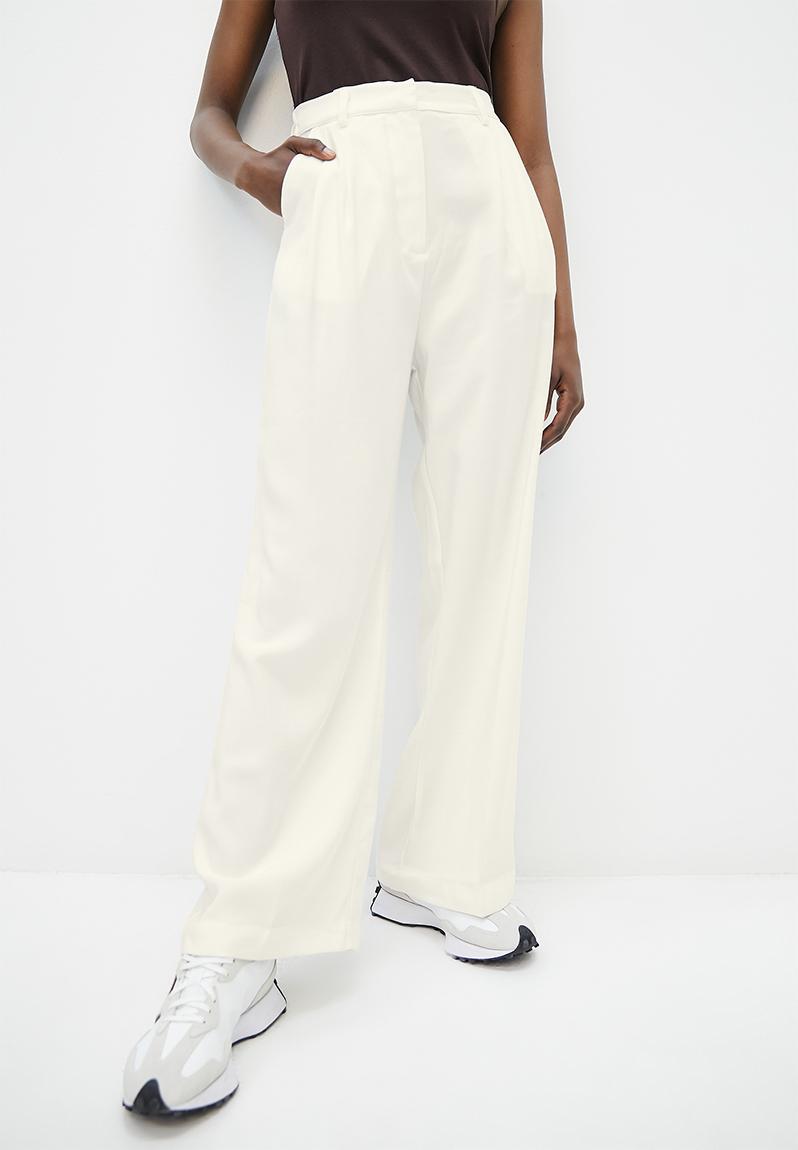 Wide leg trousers - ecru Superbalist Trousers | Superbalist.com