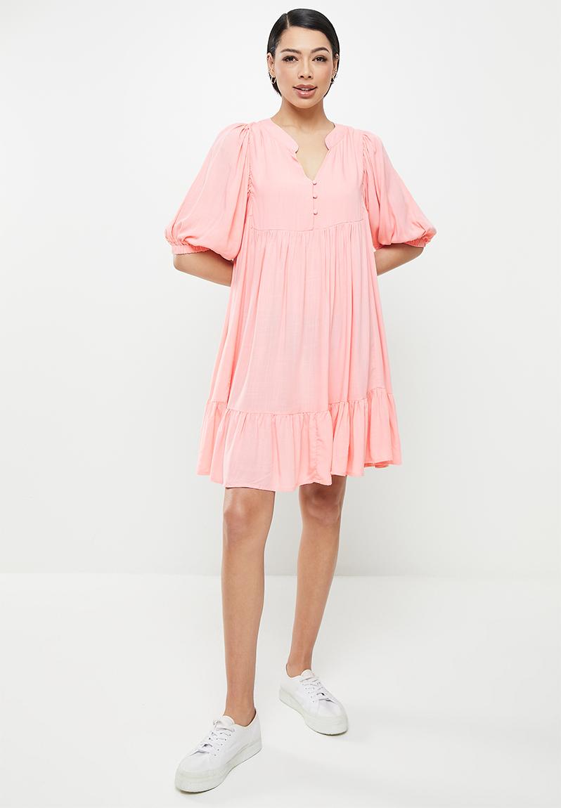 Woven smocked dress - pink Stella Morgan Casual | Superbalist.com