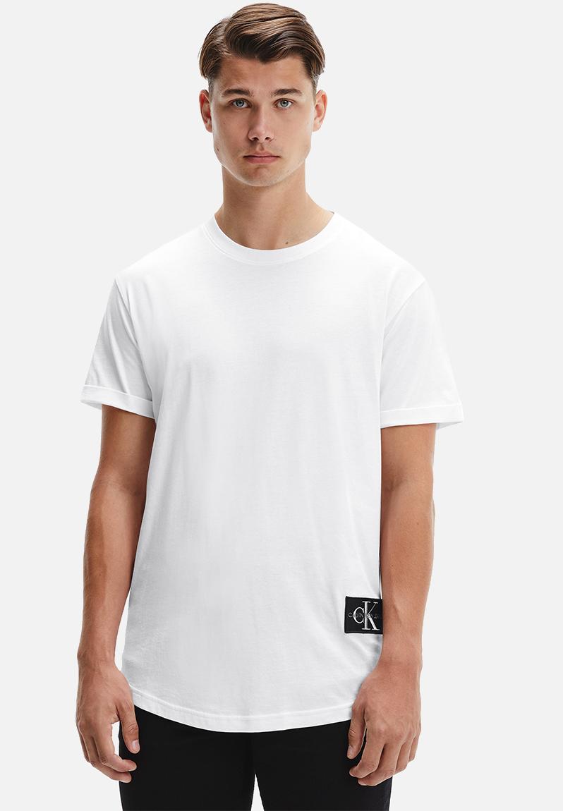 Badge turn up sleeve - bright white CALVIN KLEIN T-Shirts & Vests ...