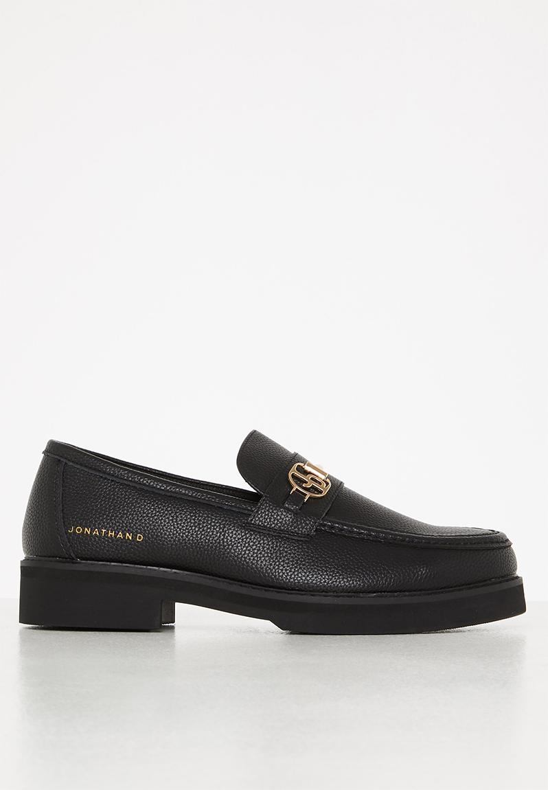 J Winston genuine leather loafer - triple black Jonathan D Slip-ons and ...