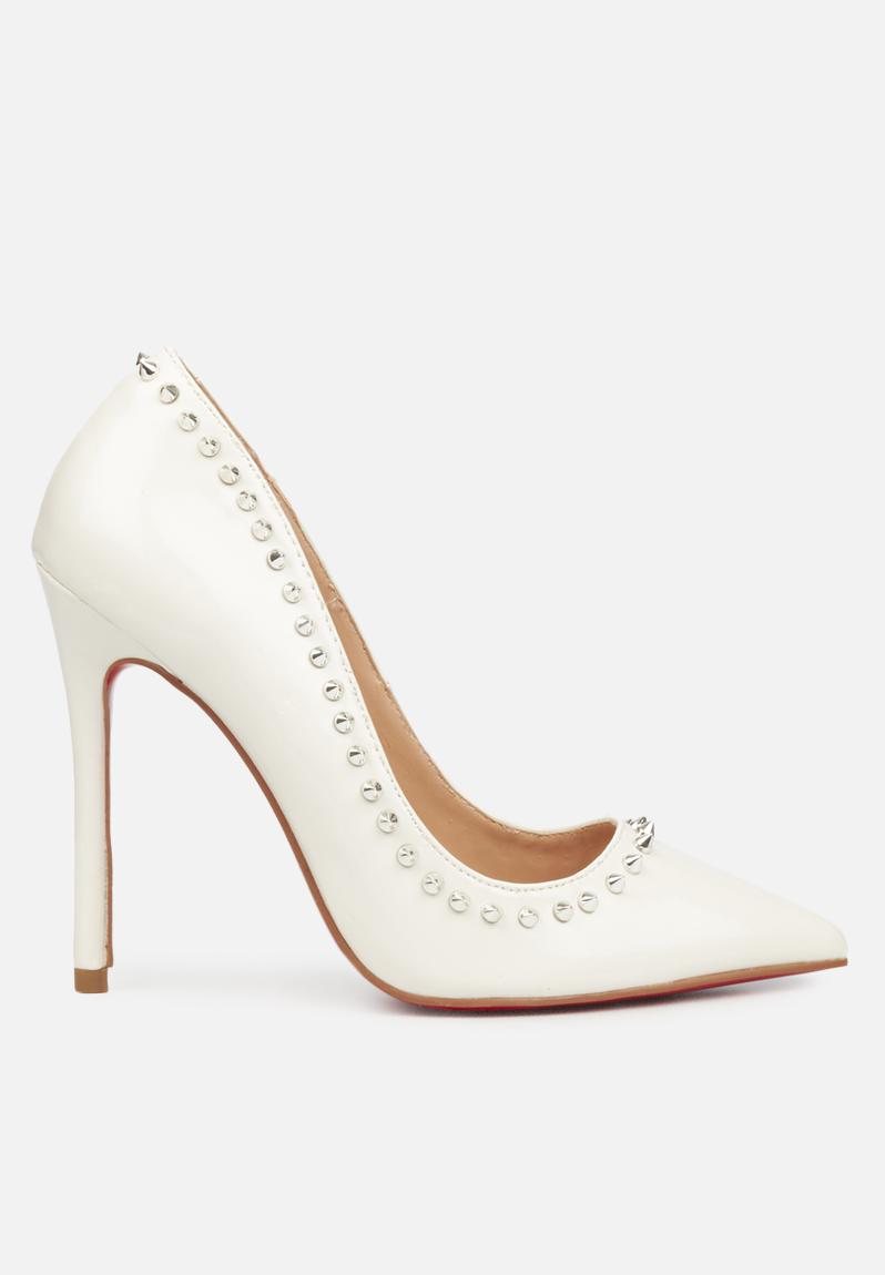 Lou25 barely there court heel - white Miss Black Heels | Superbalist.com