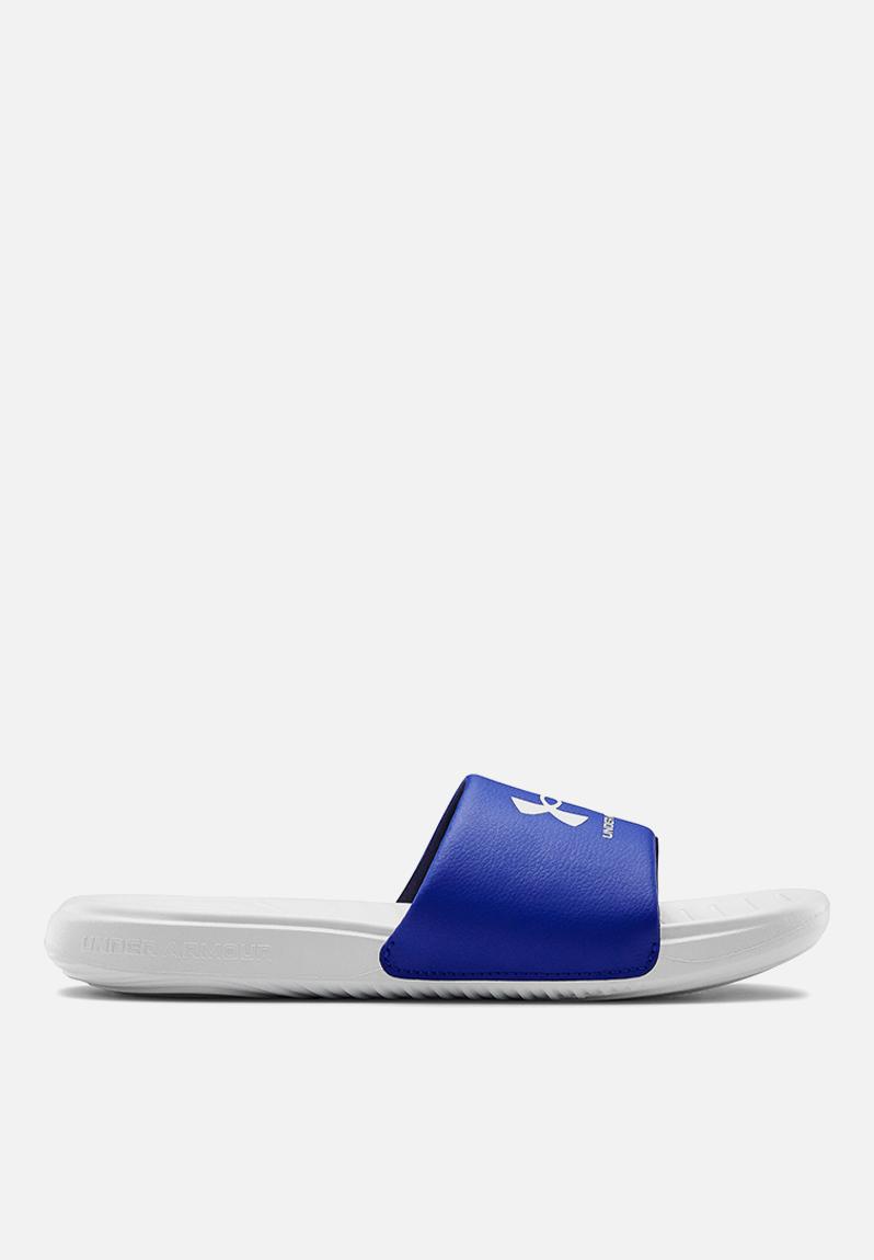 Ua ansa fix sl - halo gray/royal 1 Under Armour Sandals & Flip Flops ...