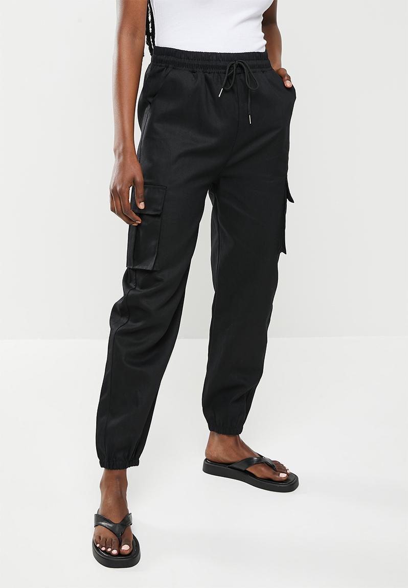 Cuffed cargo pants - black dailyfriday Trousers | Superbalist.com