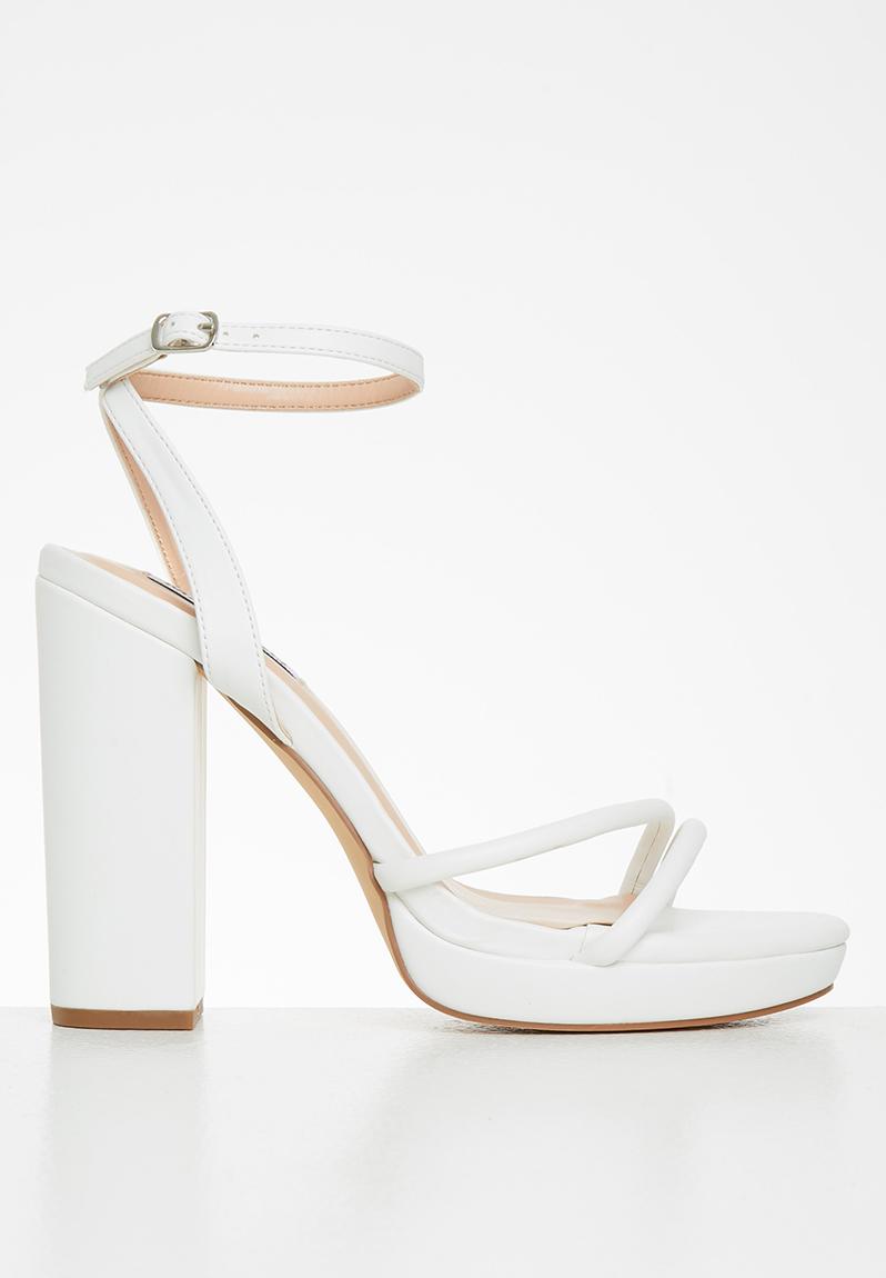 Alexandra ankle tie platform heel - white Madison® Heels | Superbalist.com