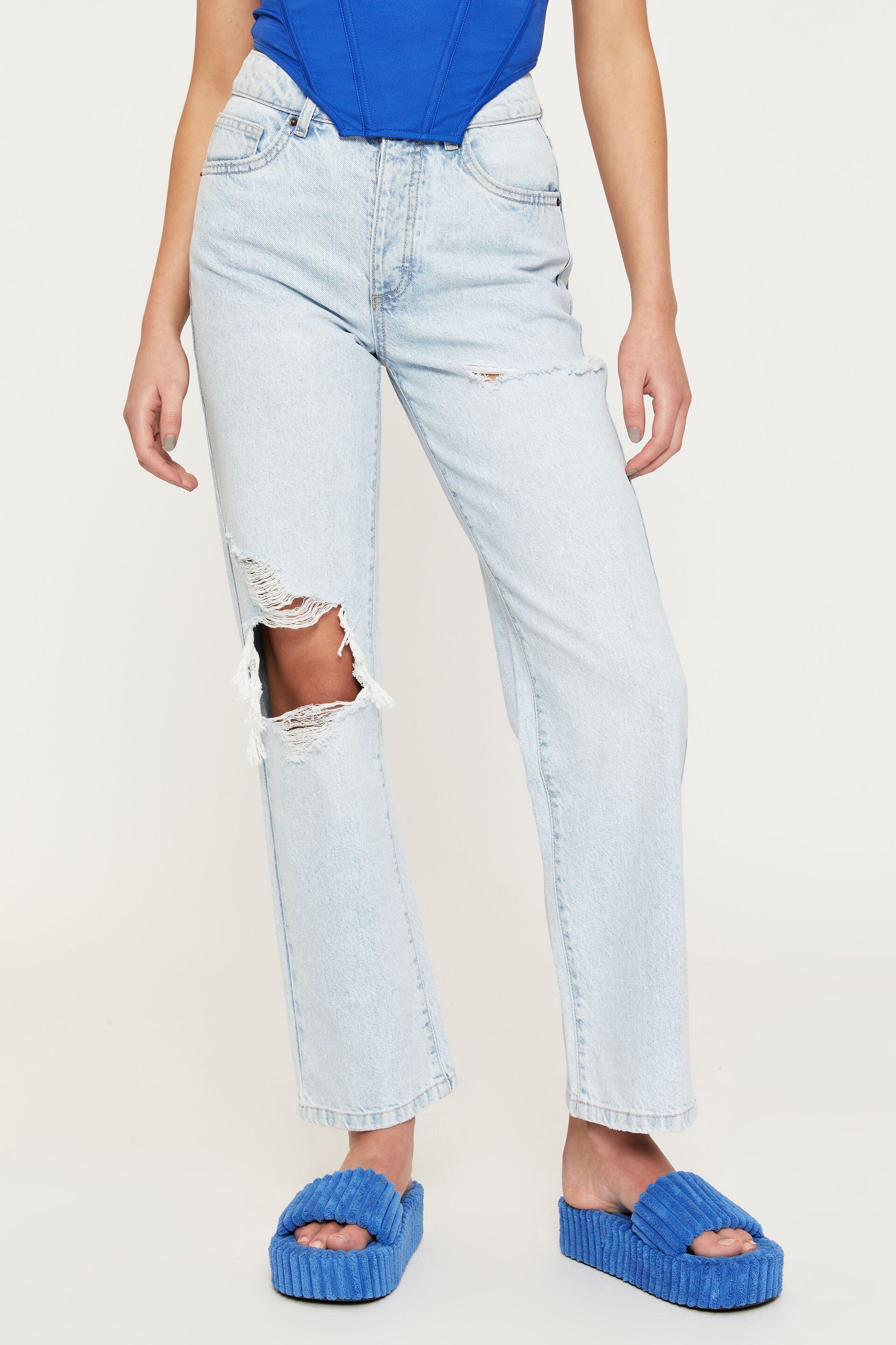 Straight leg ripped jean - caroline blue rip Supré Jeans | Superbalist.com