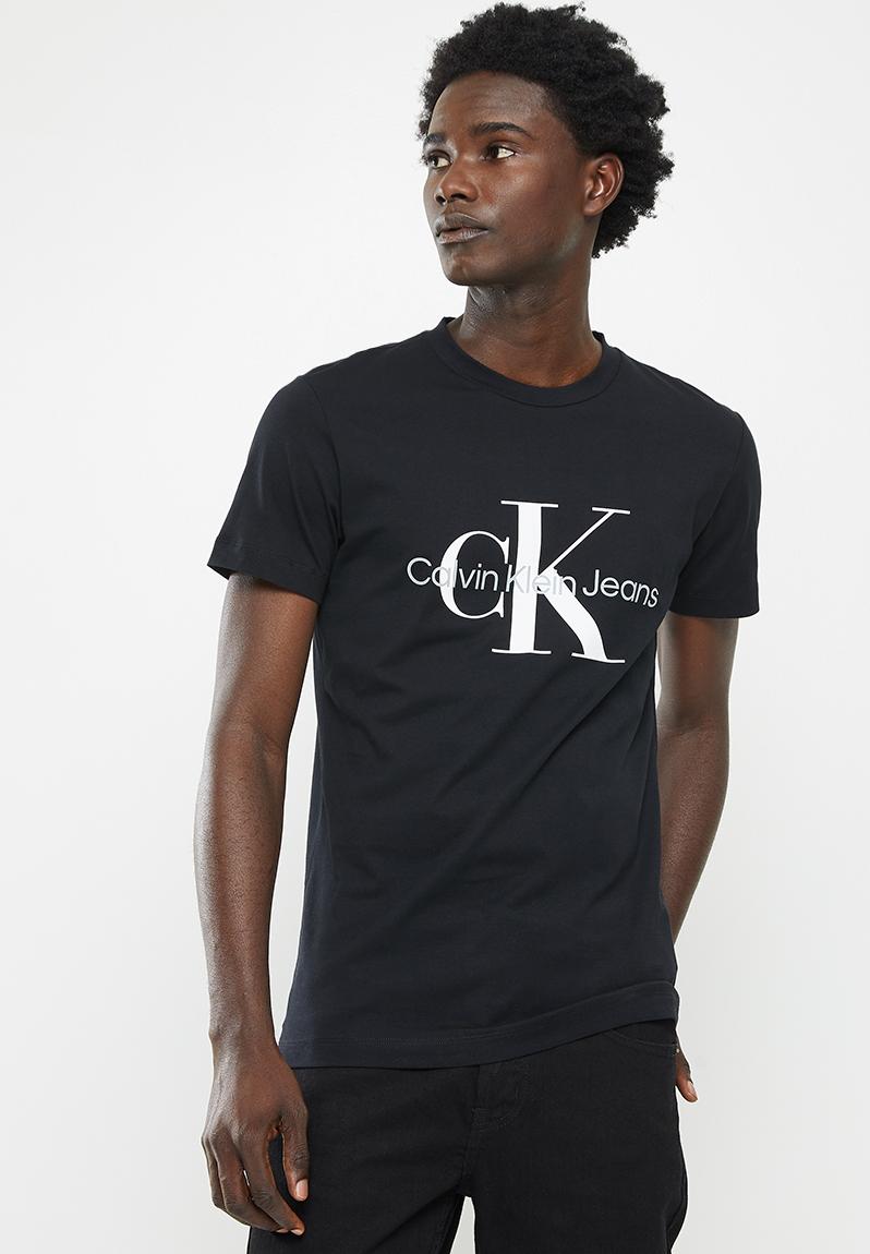 Core monogram slim tee - black CALVIN KLEIN T-Shirts & Vests ...