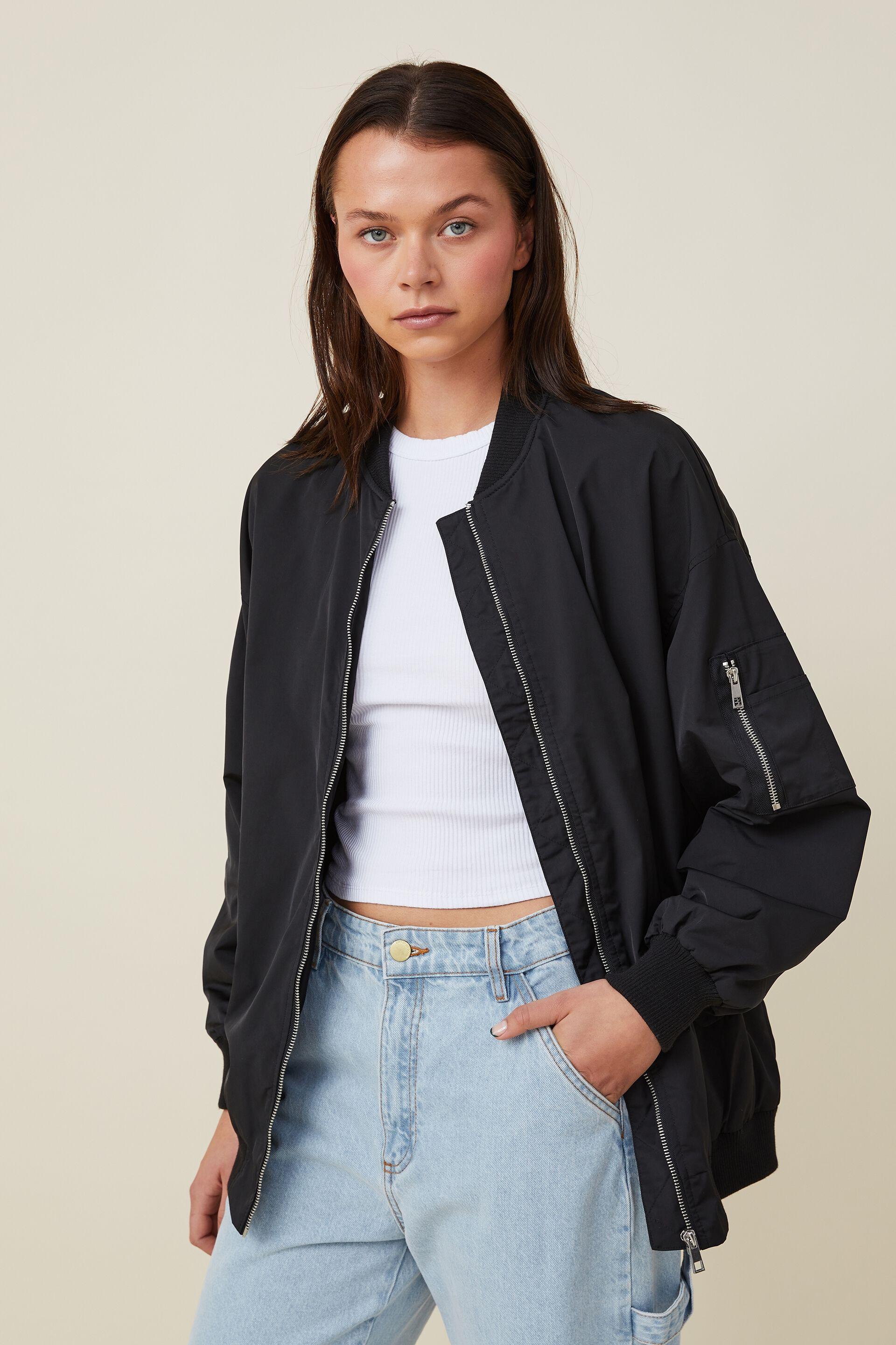 Oversized bomber jacket - black Cotton On Jackets | Superbalist.com