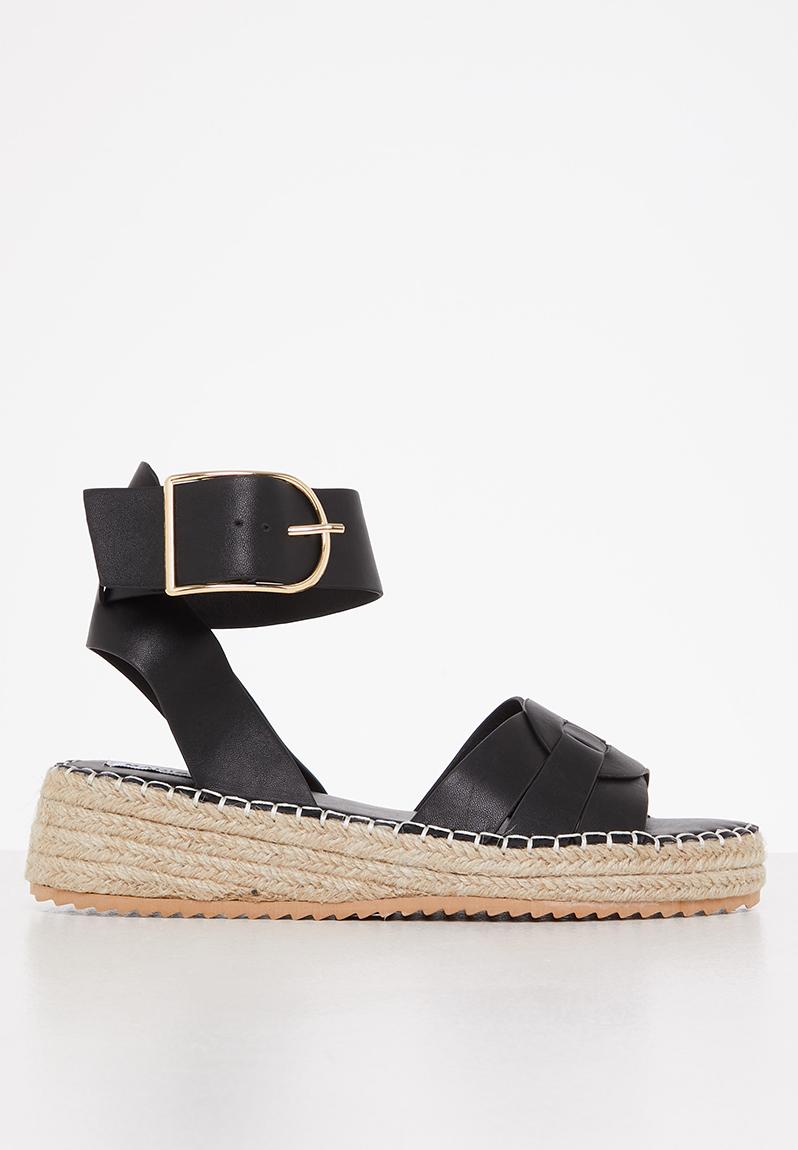 Caitlin espadrille flatform sandal - black Madison® Sandals & Flip ...