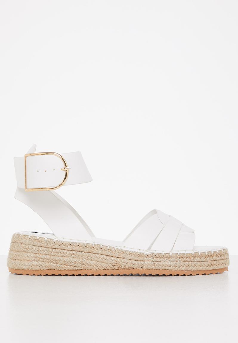 Caitlin espadrille flatform sandal - white Madison® Sandals & Flip ...