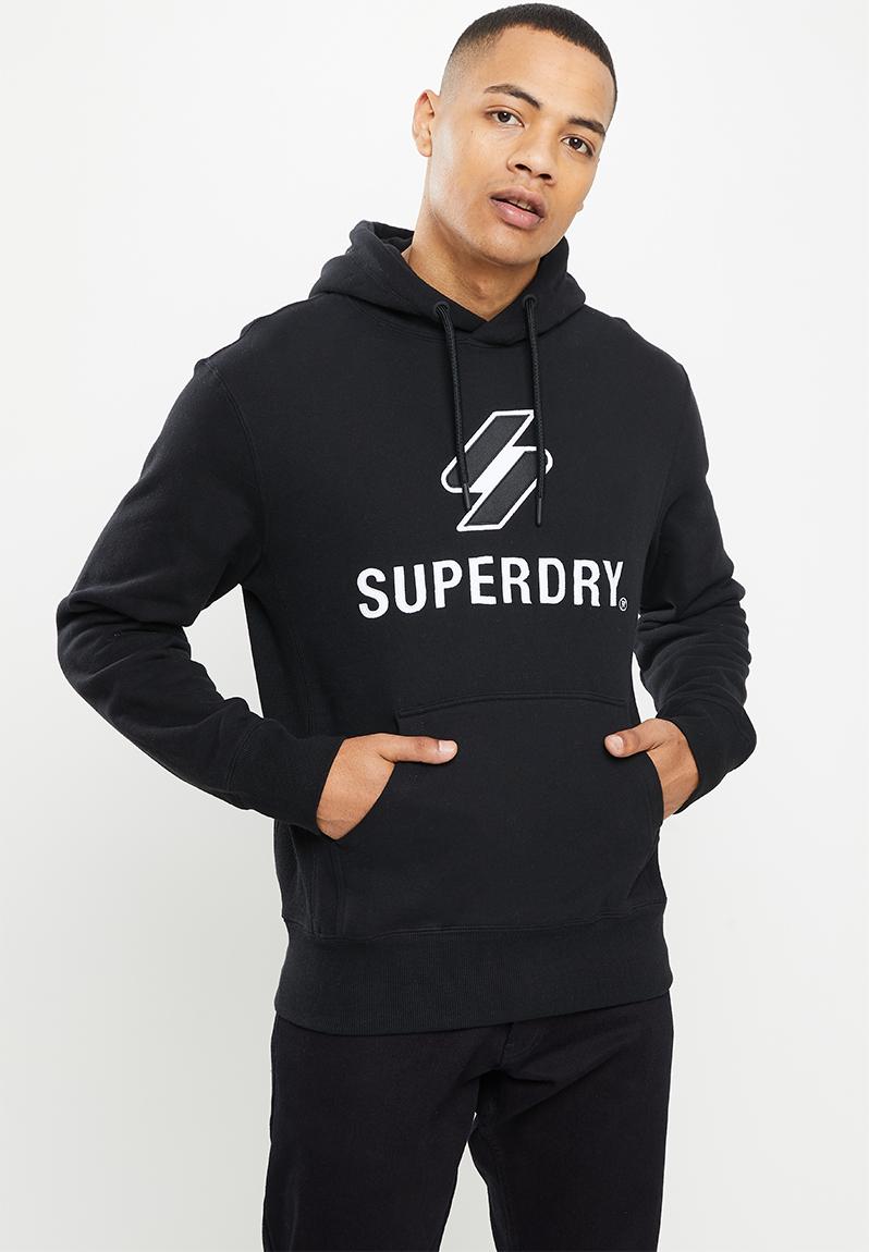 Code sl stacked apq hood - black Superdry. Hoodies & Sweats ...