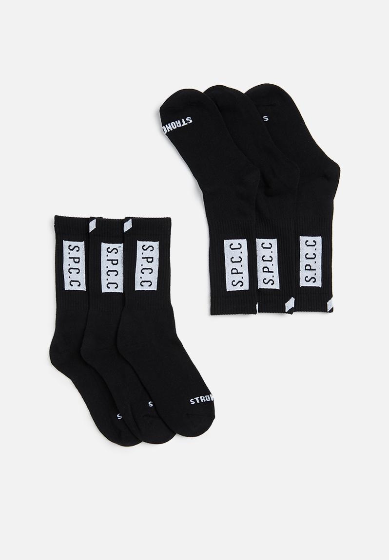 Johnson socks (3-pack) - black S.P.C.C. Socks | Superbalist.com
