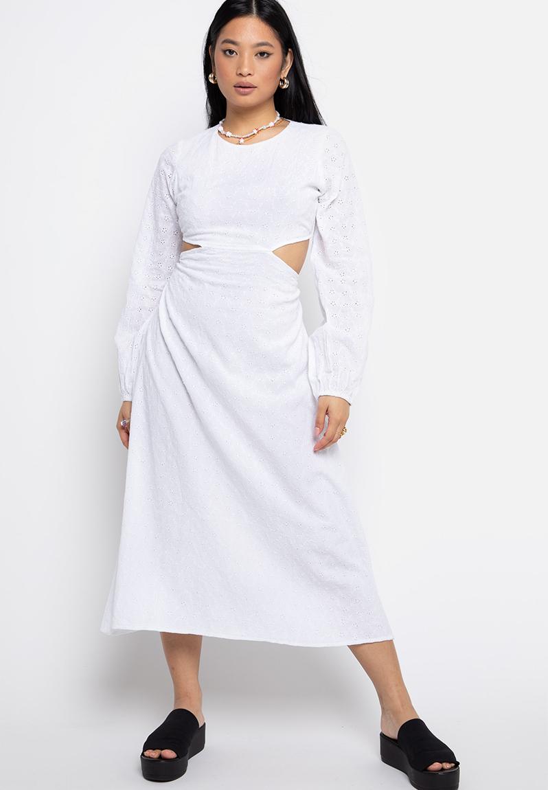 Cut Out White Dress