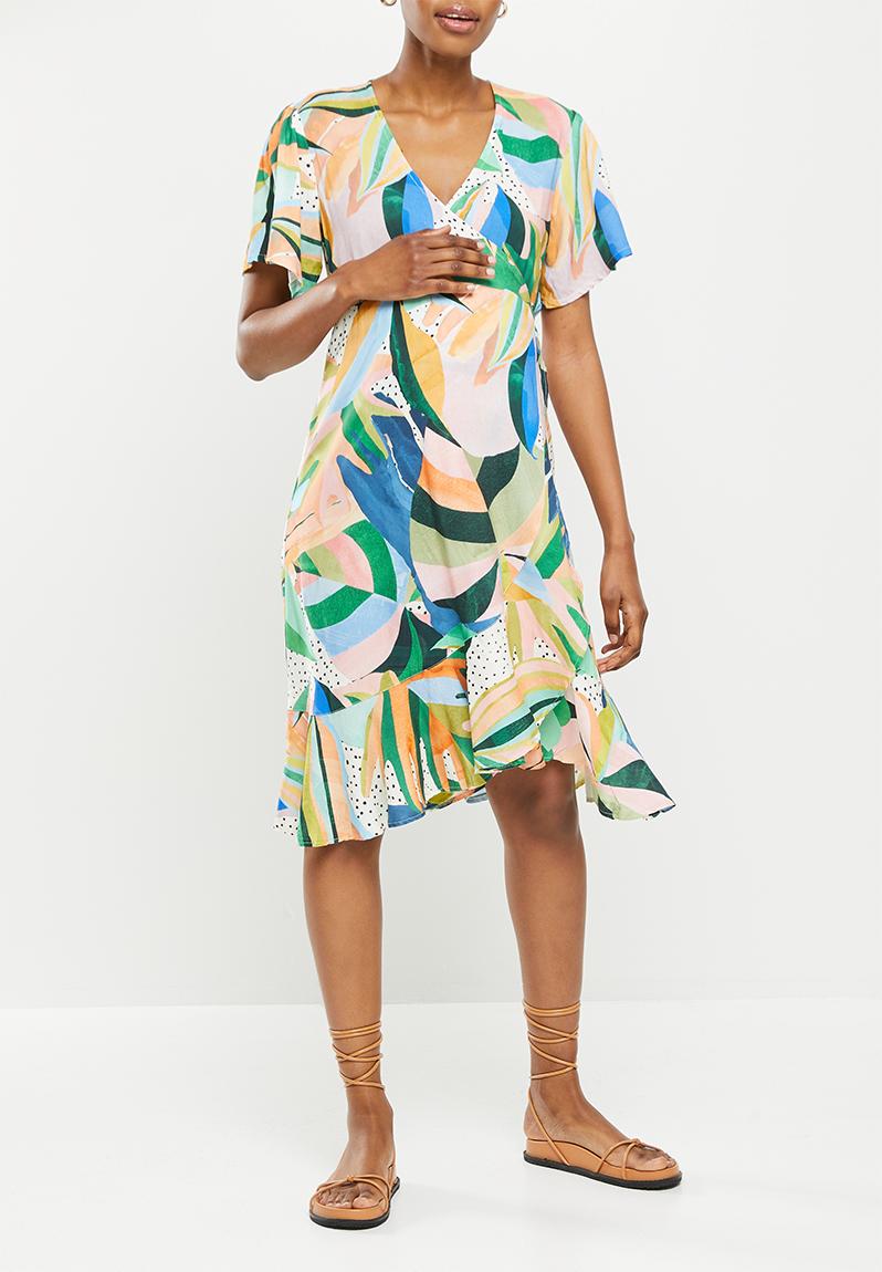 Cotton Tropical Maternity Dress