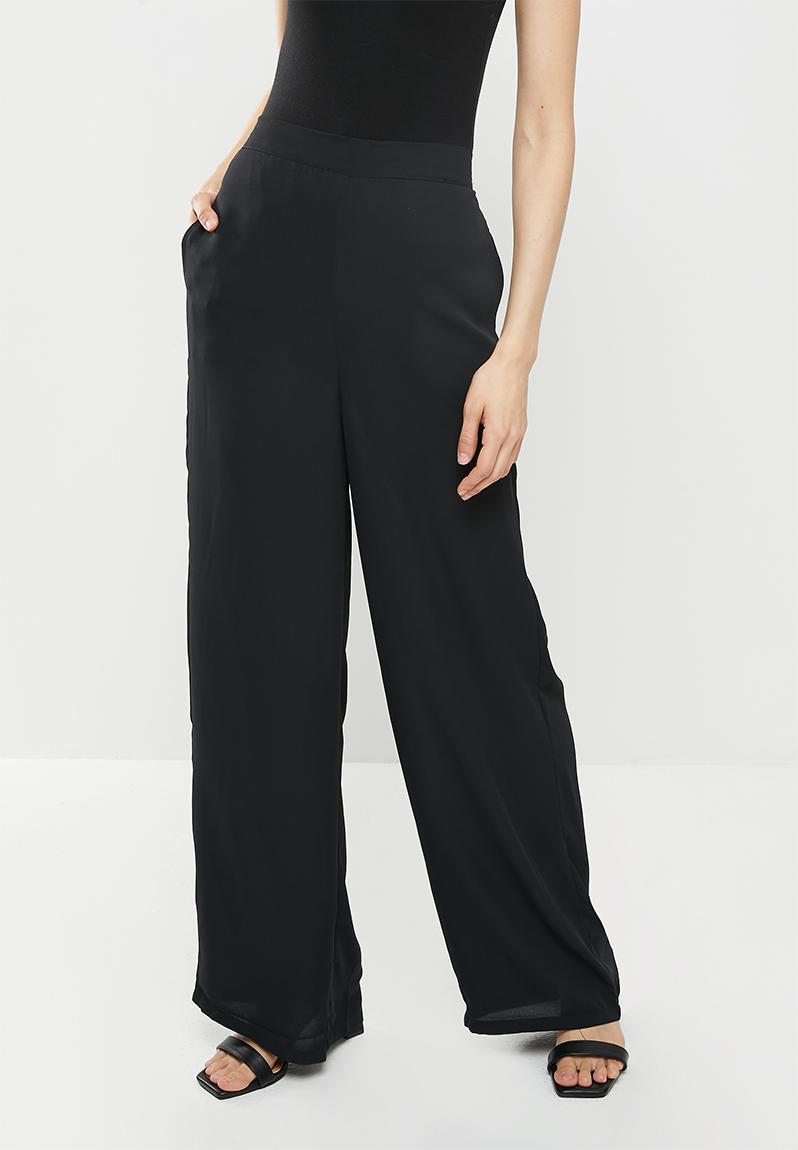 Alma life poly palazzo pant - black ONLY Trousers | Superbalist.com