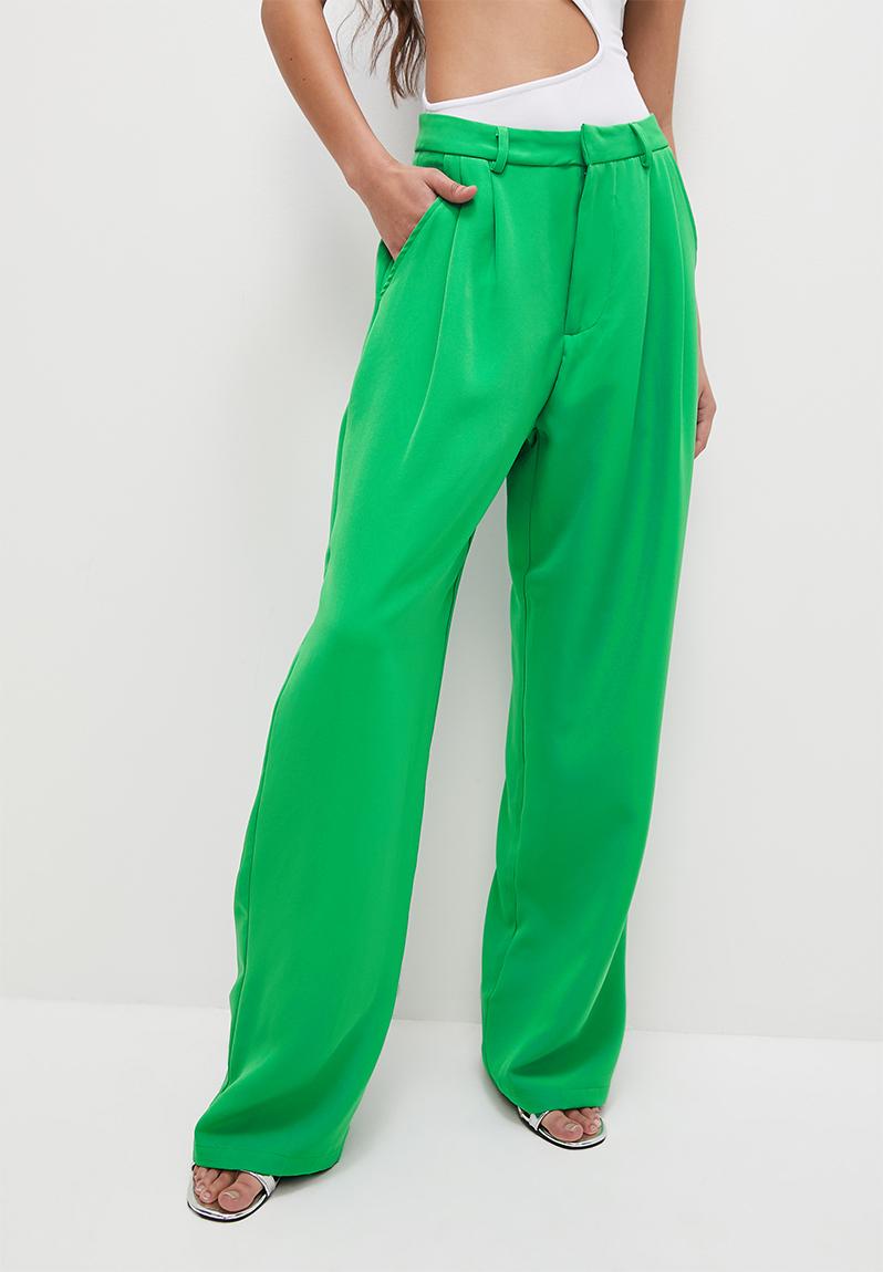 Midrise wideleg - bright green Superbalist Trousers | Superbalist.com