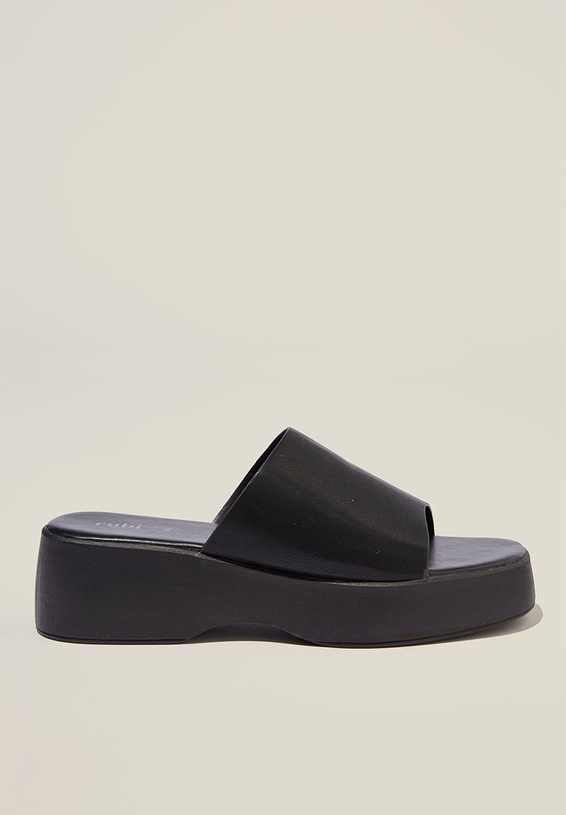 Mae single vamp flatform - black pu Cotton On Sandals & Flip Flops ...