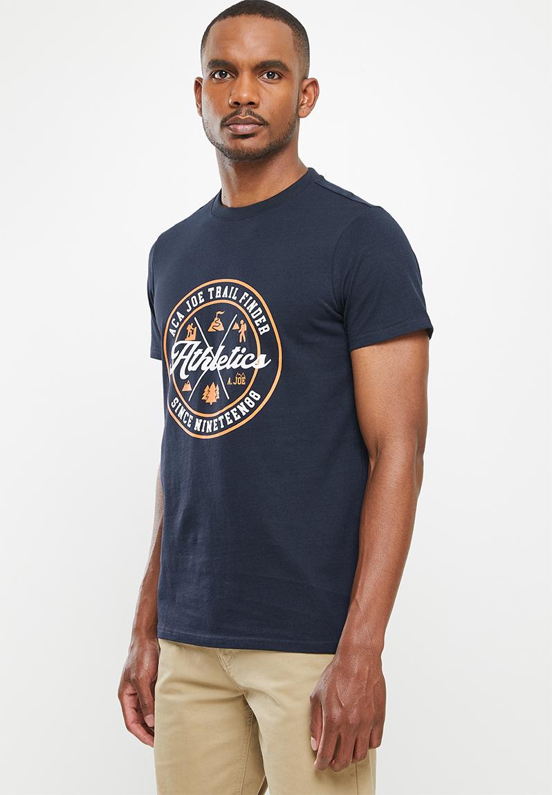 Aca joe adventure printed crew tee - ss - navy Aca Joe T-Shirts & Vests ...