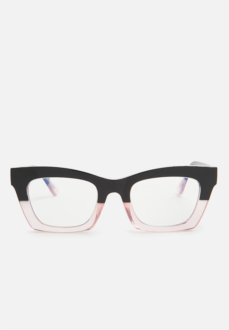 Macie Blue Light Glasses Black And Pink Superbalist Eyewear