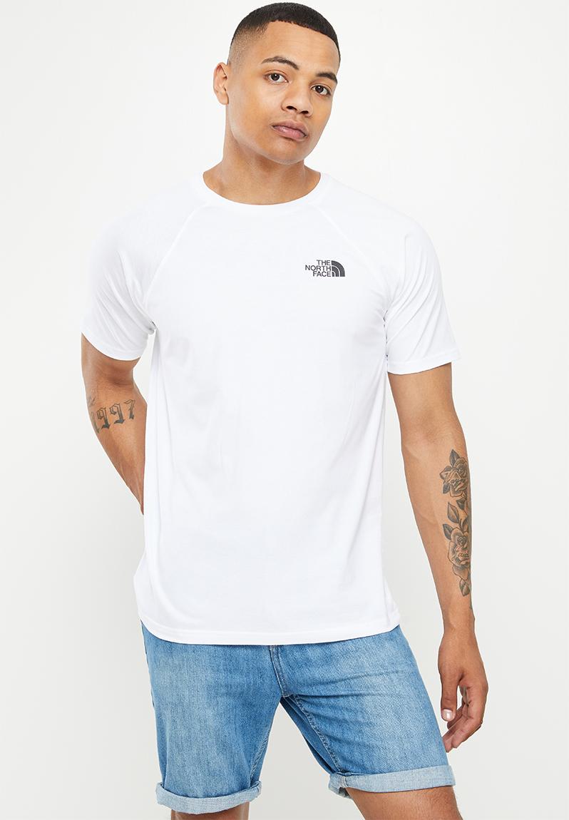 M s/s north faces tee - tnf white-acoustic blue The North Face T-Shirts ...