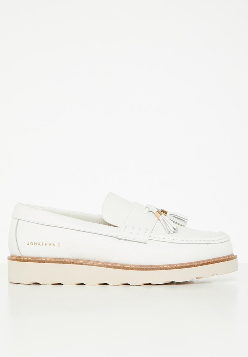 J Scout genuine leather loafer - white Jonathan D Slip-ons and Loafers ...