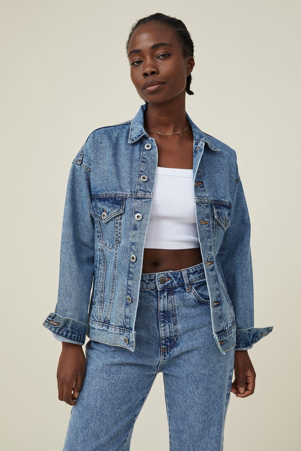 The oversized denim jacket - offshore blue Cotton On Jackets ...