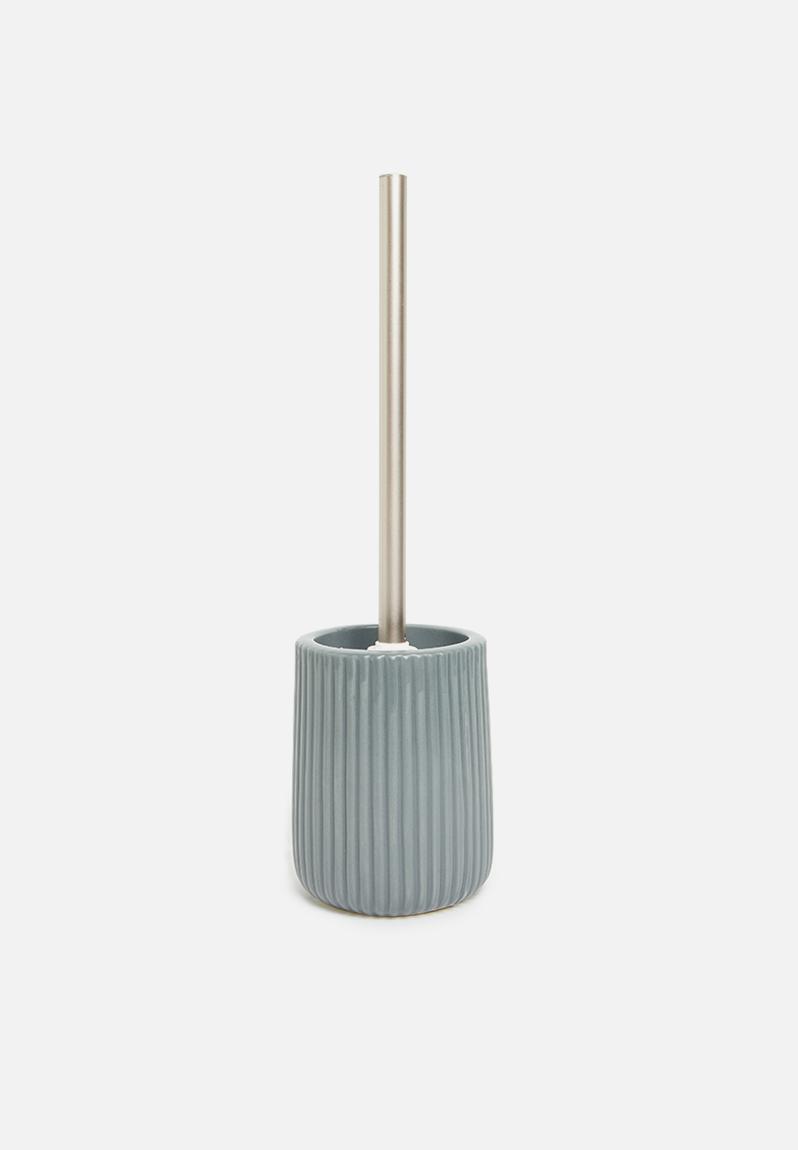 Ridge toilet brush and holder - blue