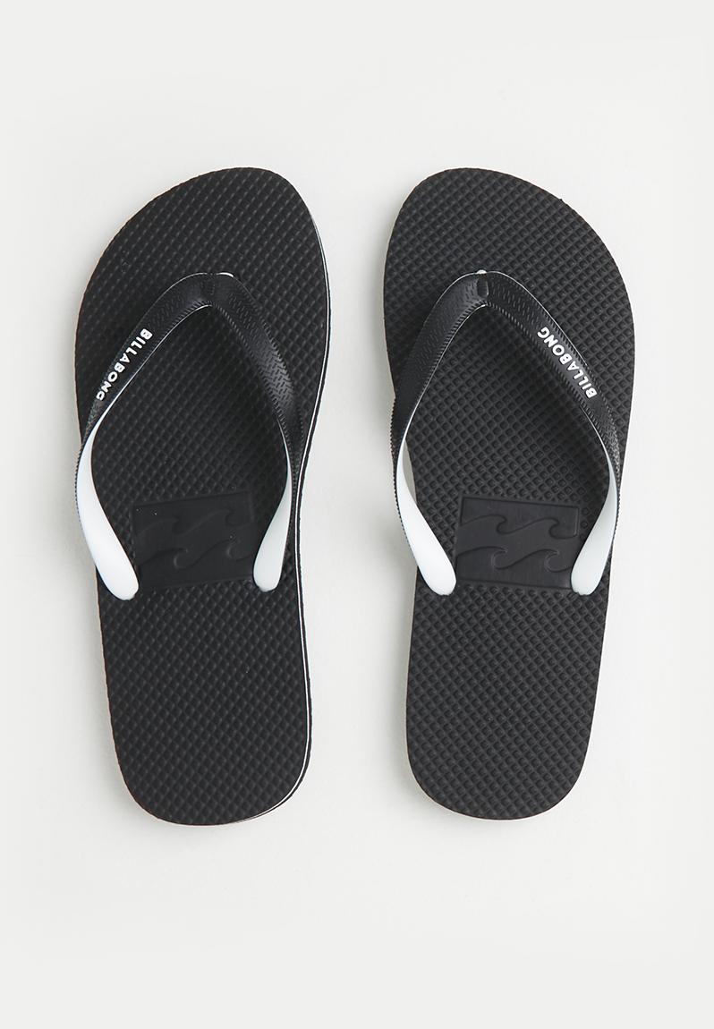 Low down splice thong - black/white Billabong Sandals & Flip Flops ...