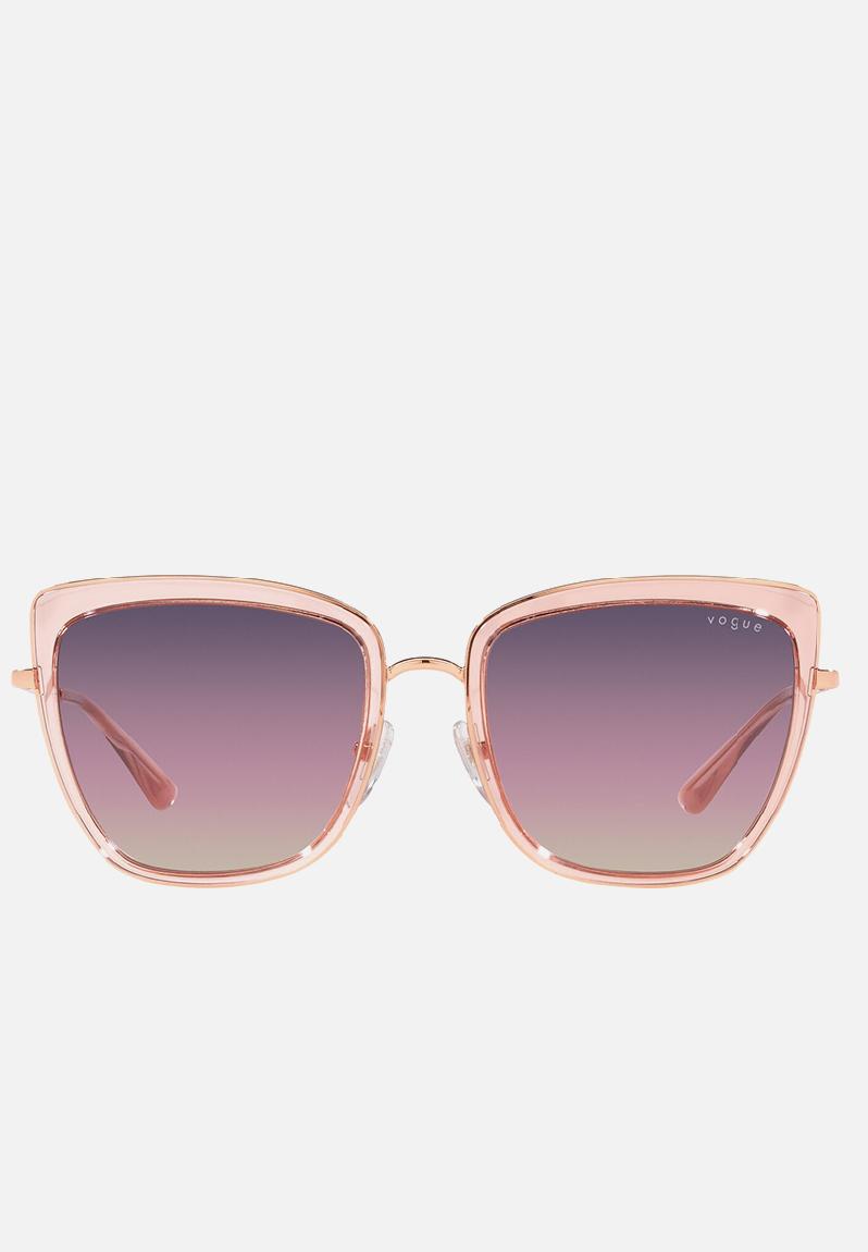 Vogue 0vo4223s 54 5152u6 sunglasses- rose gold/pink transparent Vogue ...