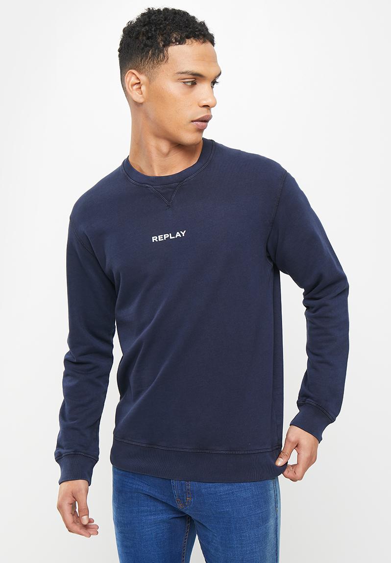 Replay sweatshirt - navy Replay Hoodies & Sweats | Superbalist.com