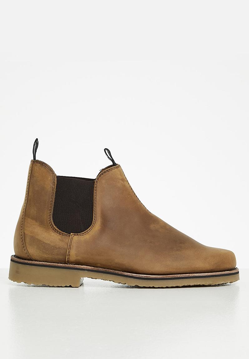 Logan leather chelsea boot - dark brown Grasshoppers Boots ...