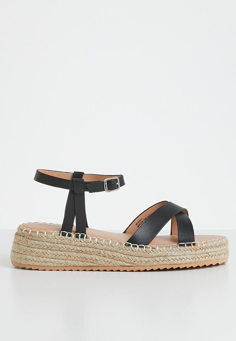 Caitlin ankle strap espadrille - black Superbalist Sandals & Flip Flops ...