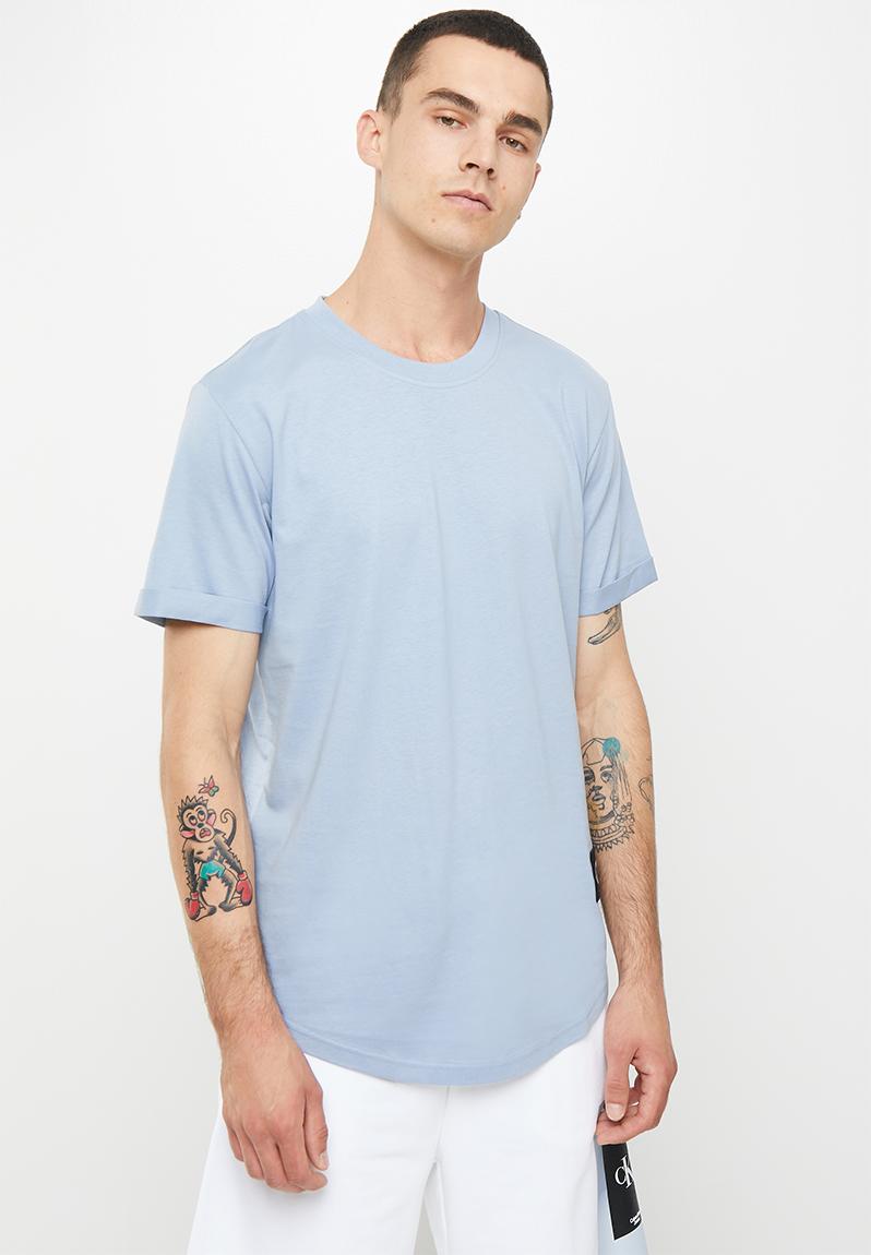 Badge turn up sleeve - silver sky CALVIN KLEIN T-Shirts & Vests ...