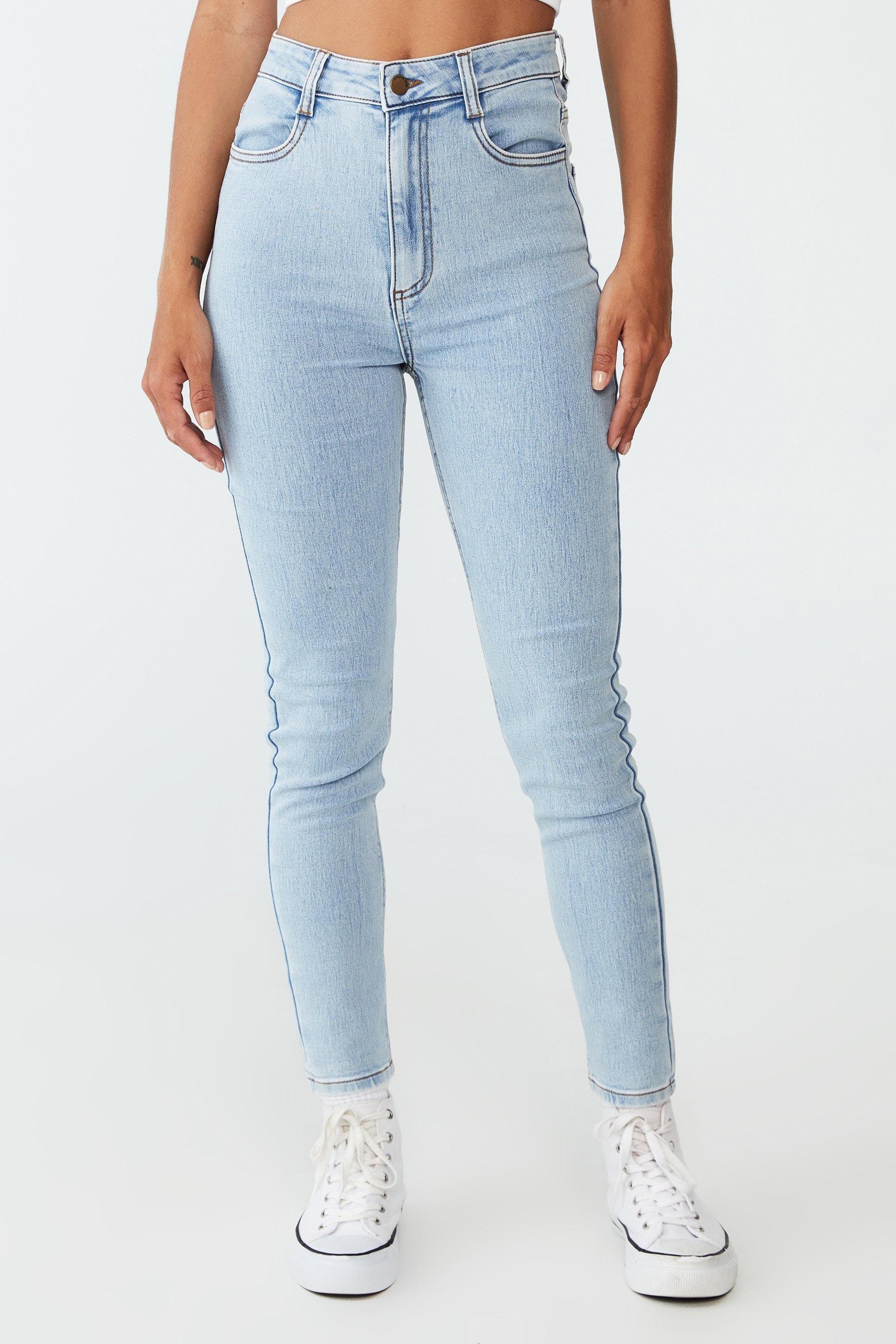 Ultra high super stretch jean - salty blue pockets Cotton On Jeans ...