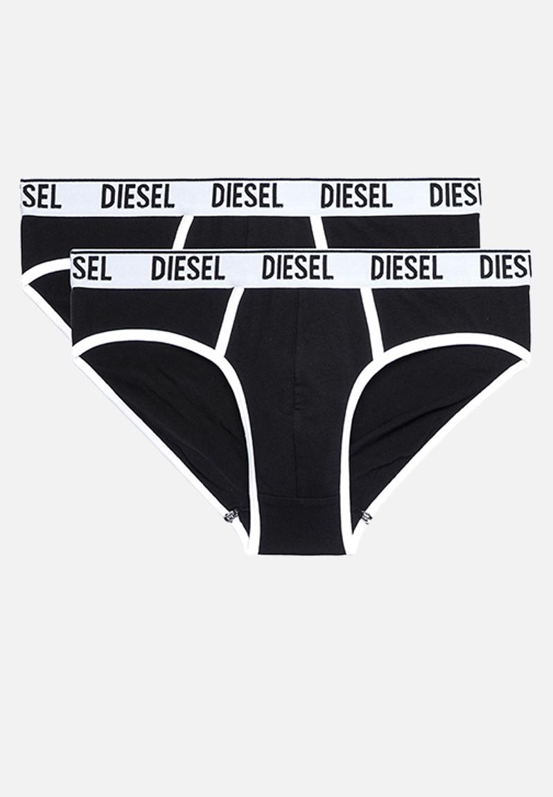 Diesel Herren-Slips / Unterhosen - Mehrfarbig, Mit Gestreifter Borte Und D-Patch