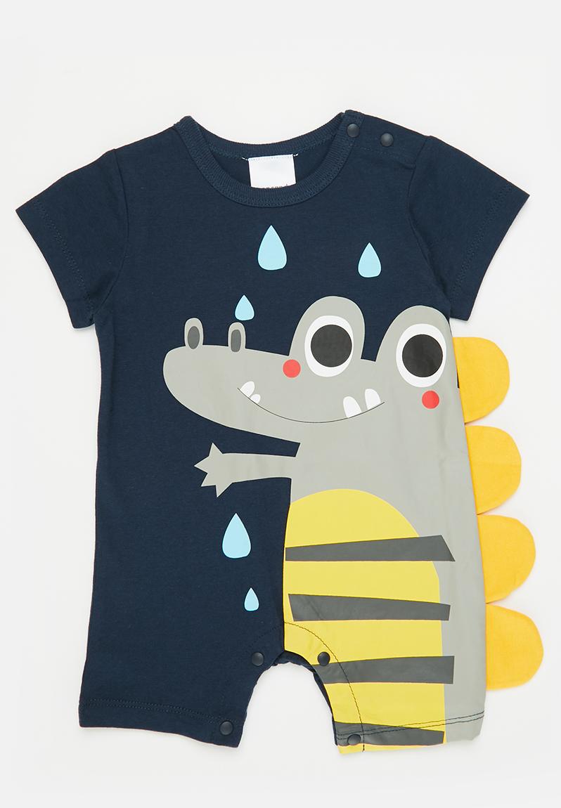 Dino romper - navy POP CANDY Babygrows & Sleepsuits | Superbalist.com