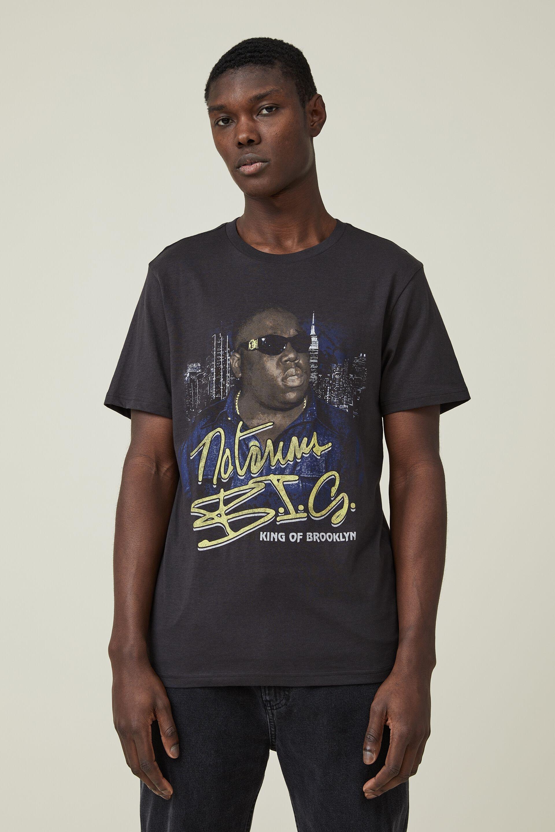 Tbar collab music -shirt - washed black/biggie - king of brooklyn ...