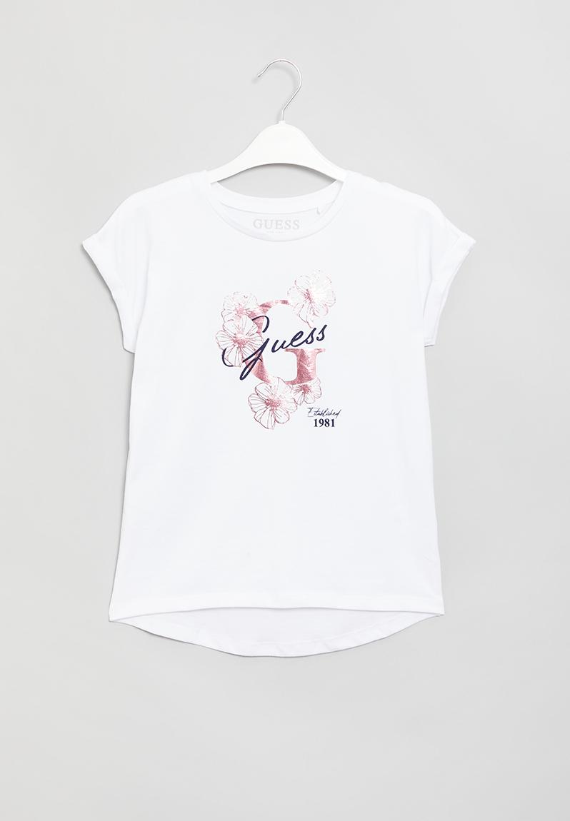 Tween girls ss guess tee - pure white GUESS Tops | Superbalist.com