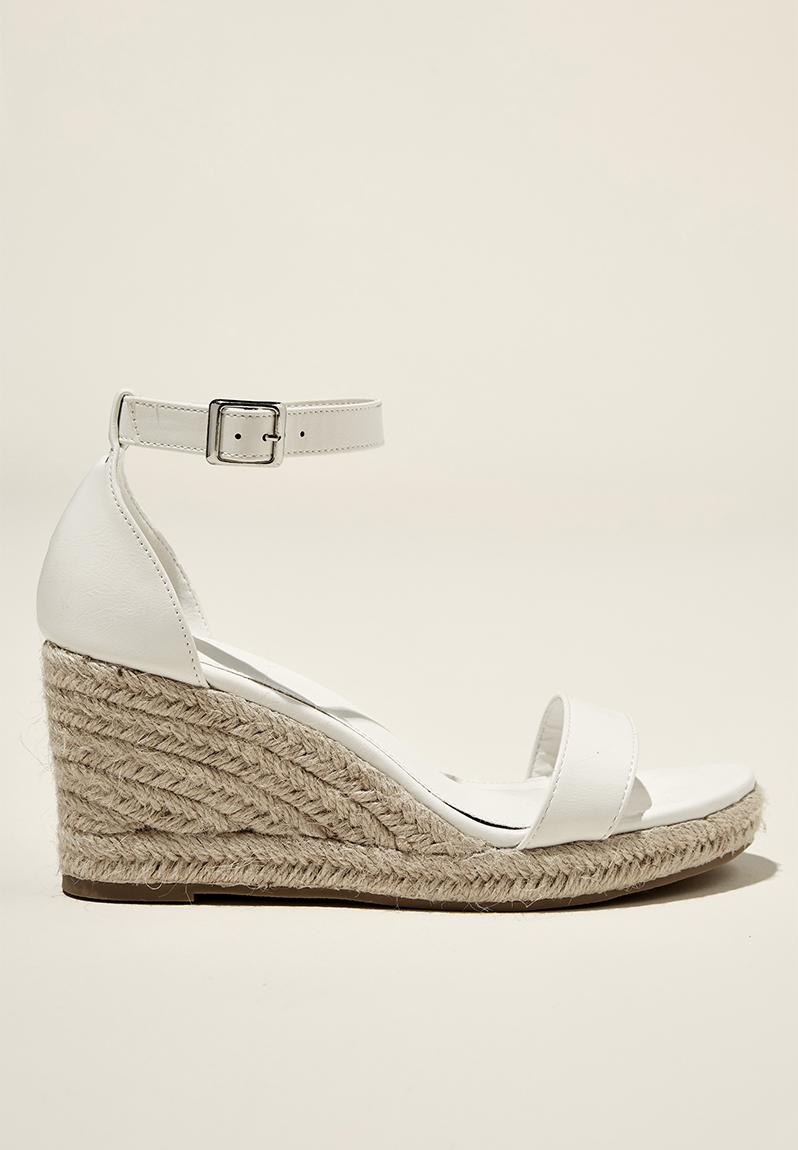 Addison open toe espadrille - bright white