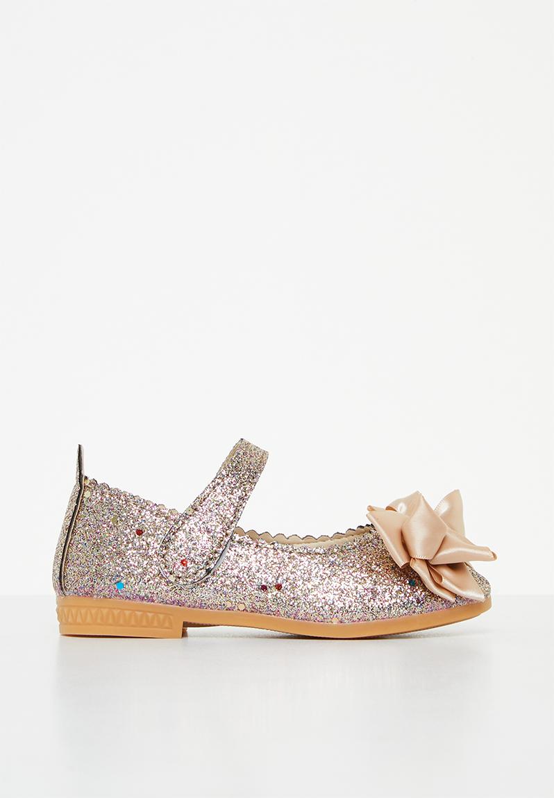 Glitter pump with bow - gold POP CANDY Shoes | Superbalist.com