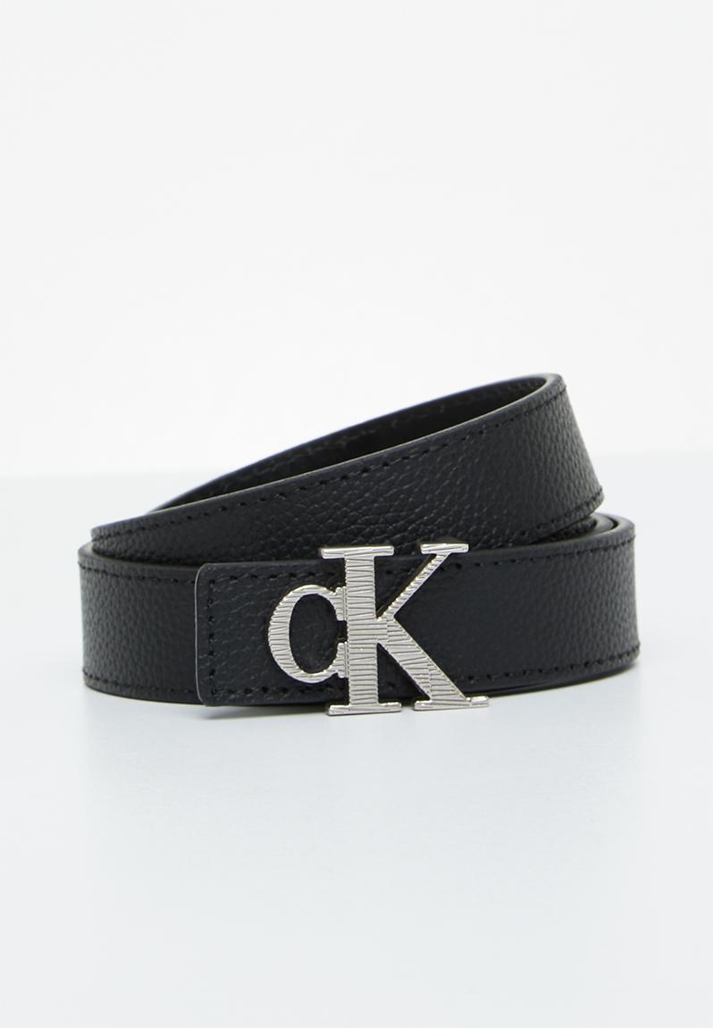 CC BELT 20 MM IN GOLD MIX BLACK CALFSKIN GOLD HARDWARE