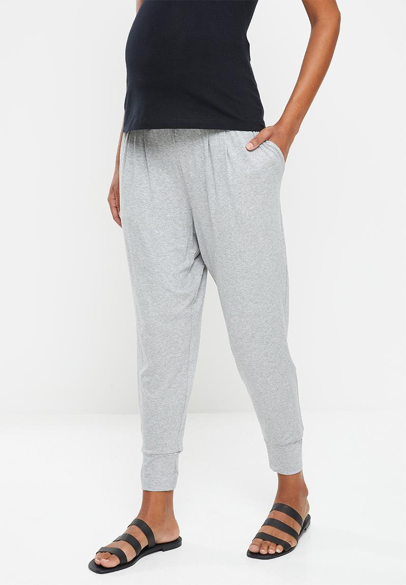 Cotton Blend Full Panel Tapered Leg Maternity Joggers